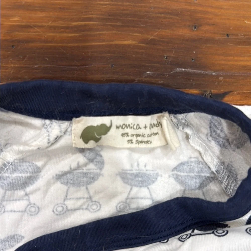 3 month bundle of baby onsies short sleeve & Monica and Andy bbq romper